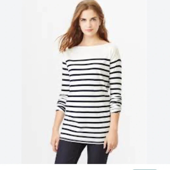 Gap Striped Luxe Boatneck Tee XS‎ - Picture 2 of 11